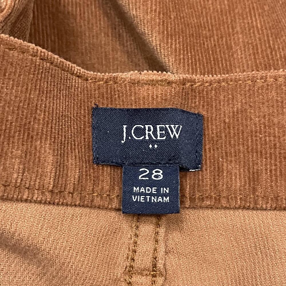J.CREW Pants Womens 28 Brown Chino Corduroy Straight Leg Stretch Pockets - Picture 3 of 11